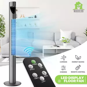 Portable 47" Oscillating Low Niose Standing Tower Fan w/Remote & LED Thermometer - Picture 1 of 14