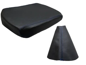 VW AMAROK (10-18) Cuffia Leva Cambio + Rivestimento Bracciolo - Cuciture Blu - Picture 1 of 1