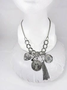 Herzkreise Kugelkette Glied Charm Metall Halskette 18 Zoll AA - Bild 1 von 10