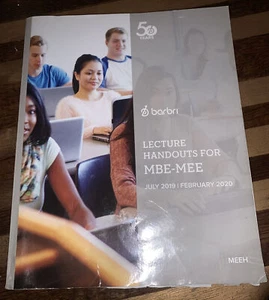 BARBRI Lecture Handouts For MBE-MEE July 2019-2020  UBE STATE MEEH ** - Picture 1 of 3