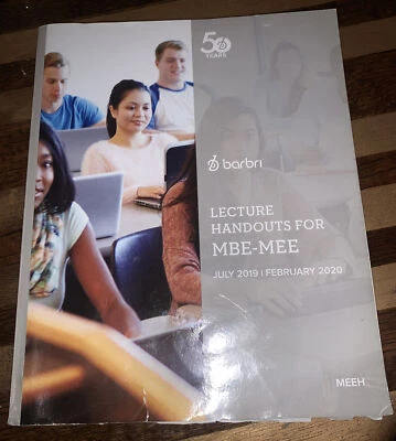 BARBRI Lecture Handouts For MBE-MEE July 2019-2020  UBE STATE MEEH ** - Image 1 of 3
