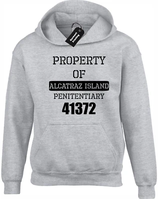 PROPERTY OF ALCATRAZ HOODY HOODIE PRISON INMATE JAIL TALL  BIG SIZES 3XL 4XL 5XL - Image 1 of 4