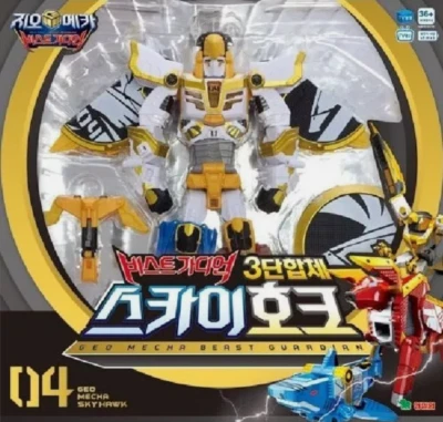 YOUNG TOYS GEO MECHA BEAST GUARDIAN 3-UNIT 04 SKY HAWK TRANSFORMER ROBOT YT16004 - Image 1 of 4