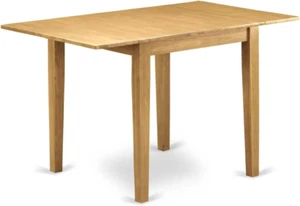 Solid Oak Dining Table Drop-Leaf Folding Small Kitchen Table for 4 Chairs - Picture 1 of 7