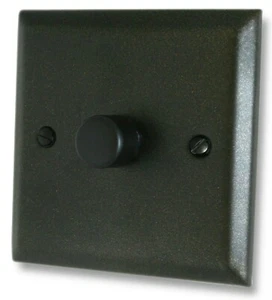 Interruptor atenuador halógeno G&H SG11 placa de espectro grafito 1 marcha 1 o 2 vías 400 W - Imagen 1 de 1