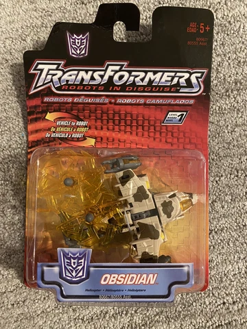 Obsidian Transformers Robots In Disguise Hasbro 2001 Helicopter (Sealed NOC) Cover