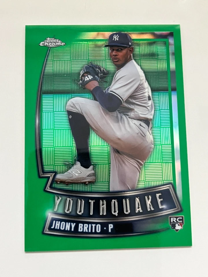 JHONY BRITO 2023 Topps Chrome Update Baseball YG-59 YOUTHQUAKE GREEN #'d/99 RC - Image 1 of 1