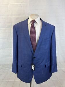 Brooks Brothers Men's Blue Plaid Wool Blazer 48R $1,098