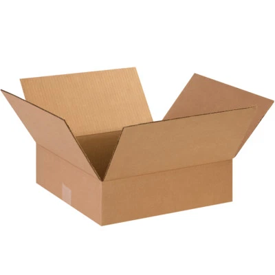 50 -  14" x 14" x 4" Cardboard Shipping Moving Boxes Flat Corrugated Cartons - Image 1 of 2