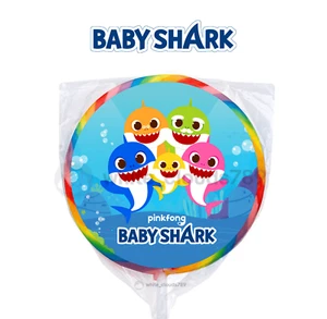 24 Baby Shark 1.67" Sticker Labels for Birthday Party Favors Gift Reward Gift - Picture 1 of 3