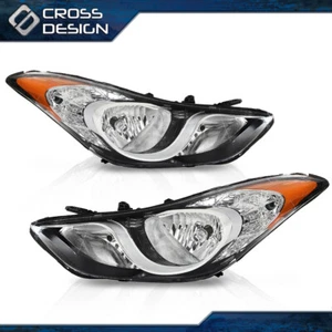 LH RH Side Headlight Assembly Fit For 2011-2013 Hyundai Elantra Halogen Headlamp - Picture 1 of 15