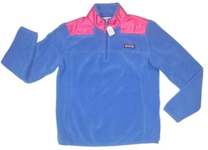 VINEYARD VINES donna blu CAMICIA PECORA 1/4 ZIP PILE PULLOVER piccolo - Foto 1 di 3