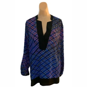 Blusa Dana Buchman Mujer Cuello en V Top XL Carrera Negocios Elastizada Madura - Imagen 1 de 4