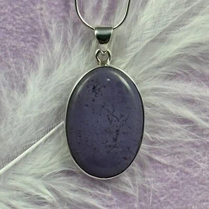 925 Silver Purple Jade crystal pendant 5.0g SN53030 - Picture 1 of 4