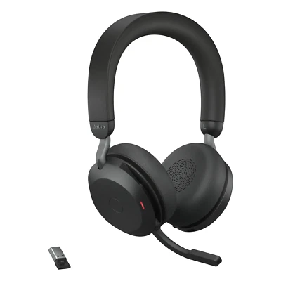 Jabra Evolve2 75 Headset - Schwarz USB-A Schwarz 27599-989-989 Neu Rechnung MwSt - Bild 1 von 4