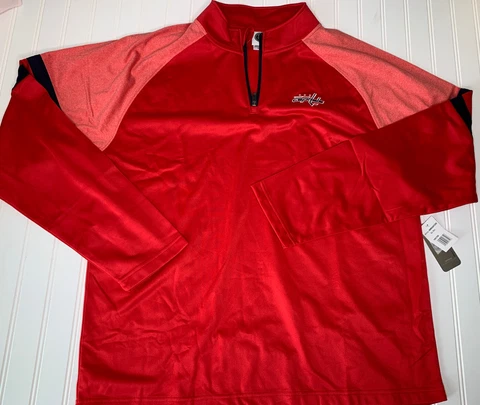 NHL Washington Capitals 1/4 Zip Pullover Sweater Jacket Men's XL NEW Cover