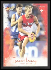 AFL 2018 Select Sydney Swans Isaac Heeney 189 Football Trading Card CB-1-2-D-33 - Picture 1 of 8