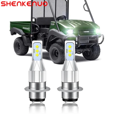 For Kawasaki Mule 600 610 3000 3010 2X H6M LED 12V White Headlights Bulbs 6000k - Image 1 of 4