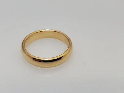 蒂芙尼 Forever 18K 黄金 4.5 毫米 Lucida 婚礼戒指 尺寸 8.5 — 第 1/4 张图片