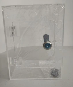 Clear Acrylic Wedding Card Box With Lock Locking Box for Reception Decor New - Picture 1 of 5