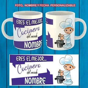 TAZA ERES EL MEJOR COCINERO NOMBRE PERSONALIZABLE TAZA MUG - Foto 1 di 1