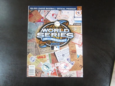 2003 World Series Program New York Yankees vs Florida Marlins - Image 1 of 4