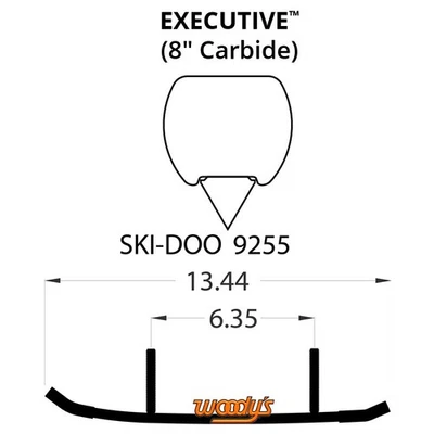 Woodys Executive Series твердосплавные бегуны с плоским верхом для 2002 Ski-Doo Legend 500 - Изображение 1 из 2