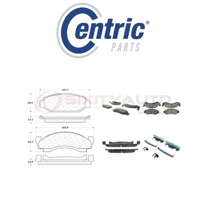 Centric Posi Quiet Metallic Brake Pads w Shims for 1975-1976 AMC Pacer 3.8L rw Foto 1 de 4