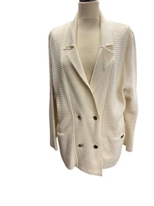 Women's Vintage 80s  Wool knit Cardigan/blazer | Size EU 42 - Picture 1 of 13