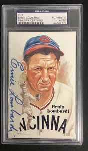 Ernie Lombardi Signed Perez Steele Postcard Cut Index Reds Autograph PSA/DNA - Picture 1 of 3