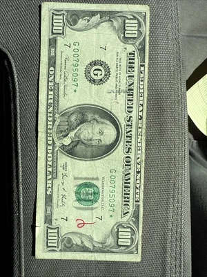 Série 1969 $100 nota de cem dólares cabeça pequena estilo antigo RARO - Imagem 1 de 2