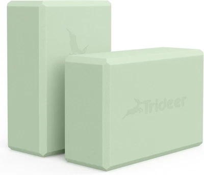 Trideer Yoga Blocks 2 Pack, Soft Non-Slip Foam Blocks with Beveled Edges for Ali - Image 1 of 4