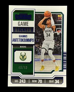 2023-24 Contenders Basketball #66 Giannis Antetokounmpo Blue Game Ticket /49 - Picture 1 of 2