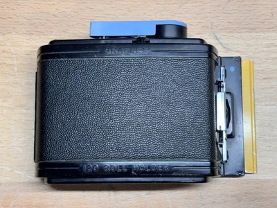 Vntg. Graflex RH 10 20 6x7 120 Roll Film Back Holder Magazine with Darkslide V25 - Image 1 of 4