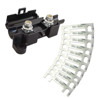 MTA MidiVAL Sicherungshalter + 10x Streifensicherungen 30A-100A KFZ Solar 32V