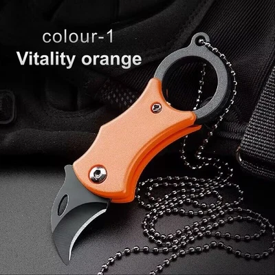 Mini Folding Pocket Knife Keychain Stainless Steel Multi-Functional Tool For Men - Image 1 of 4