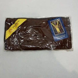 NEW SHELL Microfiber Cleaning Cloth Brown NIP 9.5" Square Vintage - Picture 1 of 5