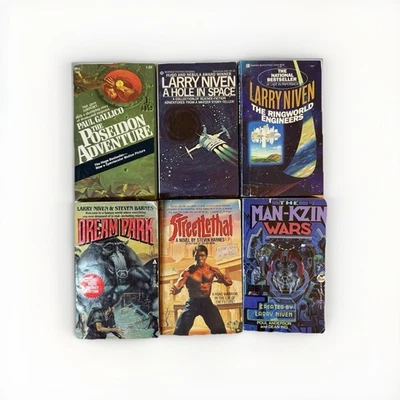 Larry Niven Steve Barnes Vtg Sci-Fi Paperback Lot Of 6 Poseidon Street Lethal Foto 1 de 4