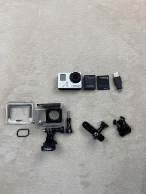 GoPro Hero3+ Black Edition Action Camera Bundle WiFi 2 Batteries Mounts Case - Image 1 of 4