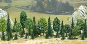 Busch HO/N/O/S Scale Mixed Forest Trees 35-Pack (10 Deciduous/25 Pine) - Picture 1 of 1