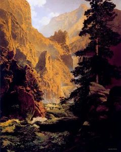 Spirt of Transportation 30x44 Hand Numbered Edition Maxfield Parrish Art - Picture 1 of 1