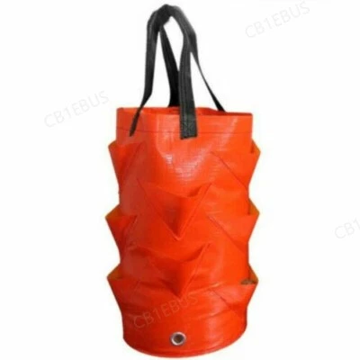 Maceta de fresas PE de 3 galones bolsa de cultivo macetas para jardín colgante de pared CB1 Foto 1 de 4