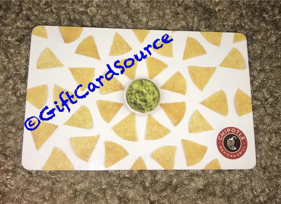 2015 CHIPOTLE GIFT CARD NACHO CHIPS & GUAC COLLECTIBLE NO VALUE NEW - Image 1 of 1