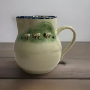 Marianne Finlayson Stow Studio Pottery Scotland Coffee Mug Sheep GREAT Condition - Picture 1 of 6
