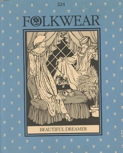 Camisón Folkwear 224 HERMOSO SOÑADOR principios de 1900 talla 6-20 patrón SIN CORTES - Imagen 1 de 4