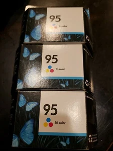 Lot of 2 Genuine HP 95 Ink Cartridge Tri-Color (One Open Box) EXP 04/12 - Picture 1 of 3
