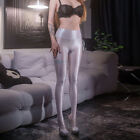 Women Sexy Oil Silky Pantyhose Transparent Stockings High Waist Yoga Thin Tights