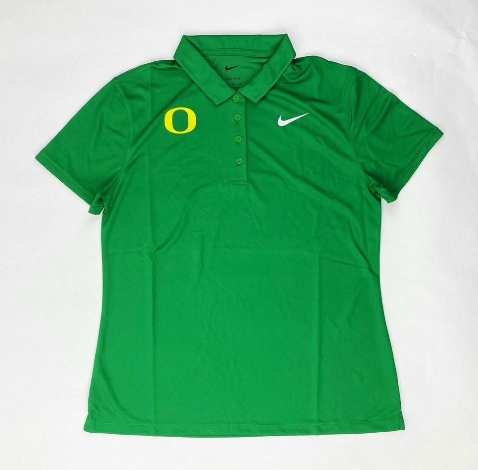 Nike Dri-Fit Oregon Ducks Women’s Green Golf Polo Size M WITH TAGS