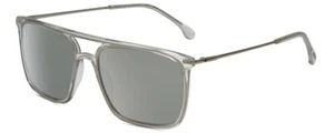 Lozza SL4259-P79X Unisex Pilot Sunglasses in Clear Crystal/Silver Mirror 56 mm - Picture 1 of 5