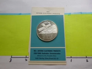RCA NASA ITOS TIROS SATELLITE DEFENSE RARE SEALED 1970 RARE SILVER COIN COA M24 - Picture 1 of 3